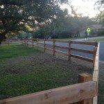 Backyard Lot Fence - thick wooden fencing