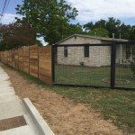 Custom Fence Combination - Wood with Metal Grate Fencing