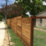 Custom Backyard Fence - Wood with metal grate fencing