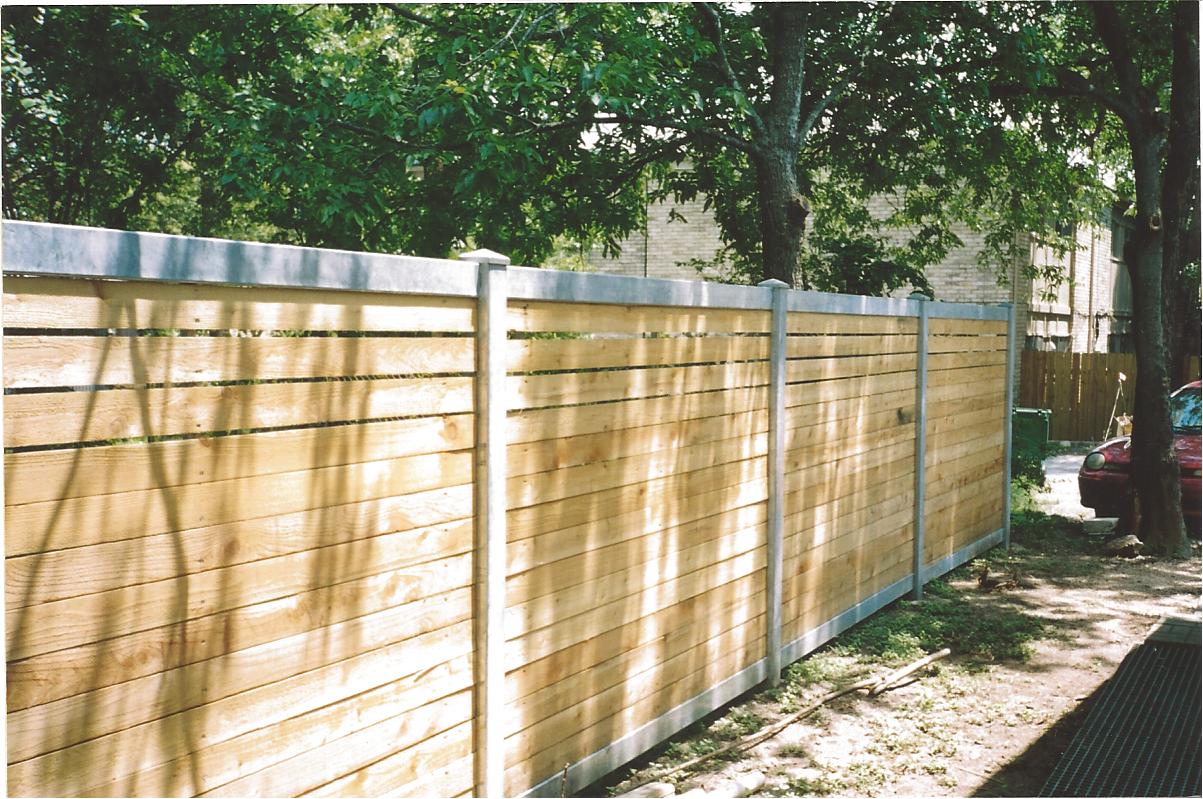 Fence installation in progress