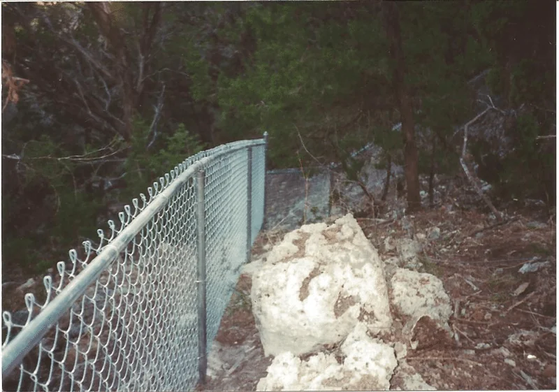Chain link fence installed by B.C. Fence in the Austin area