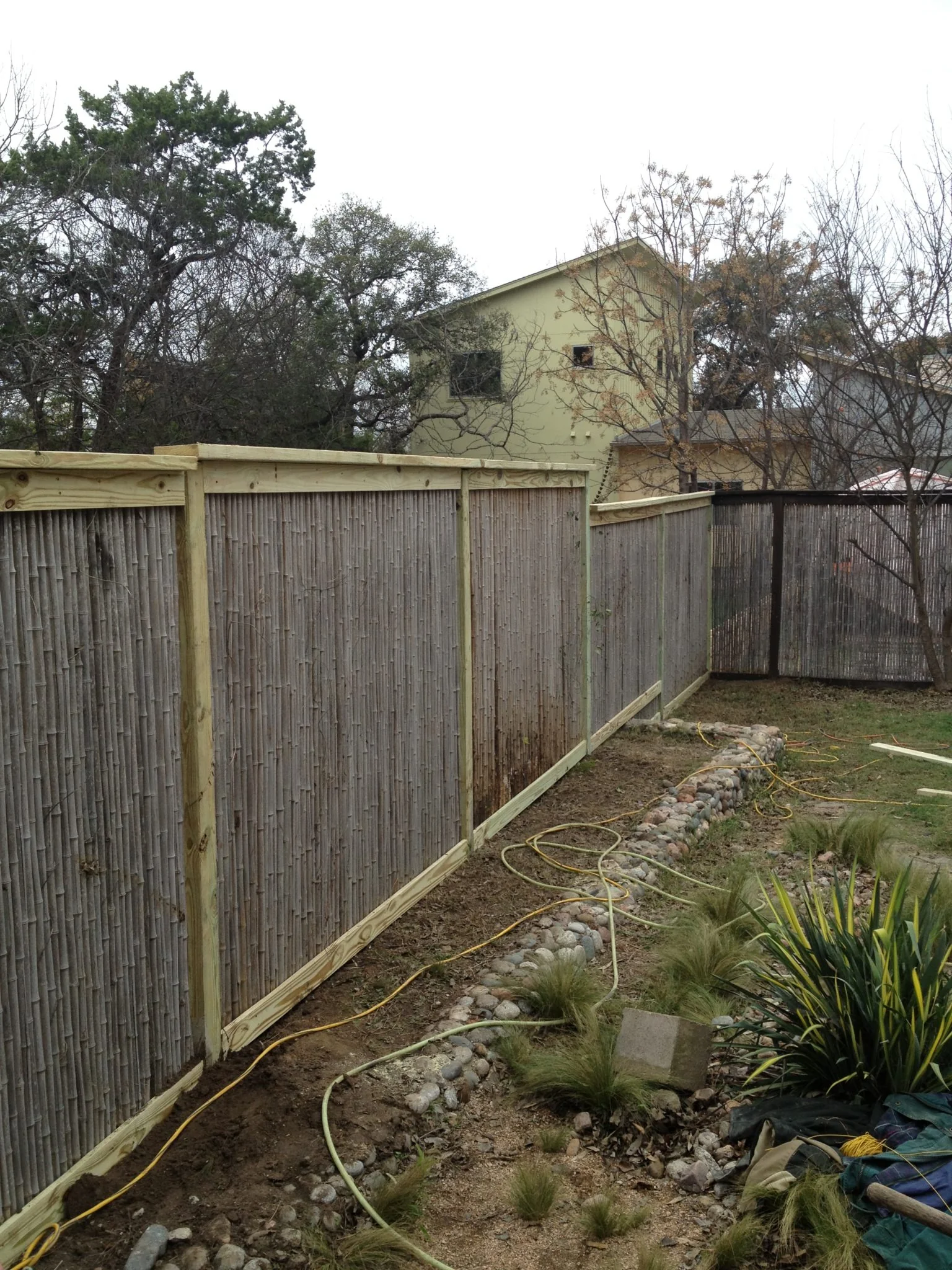 Custom fence built to specification by B.C. Fence Austin in the Austin, TX area