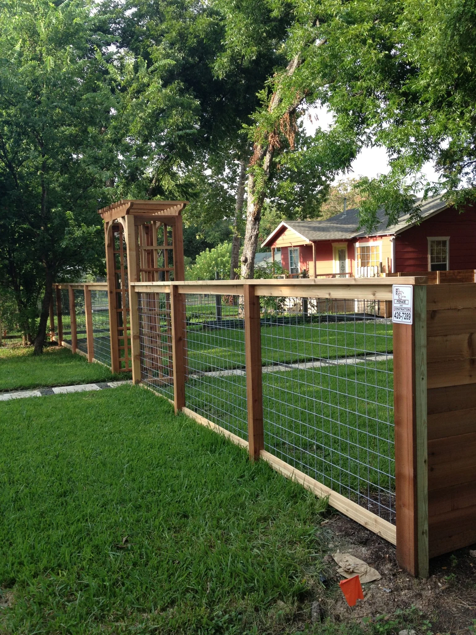 Custom fence built to specification by B.C. Fence Austin in the Austin, TX area