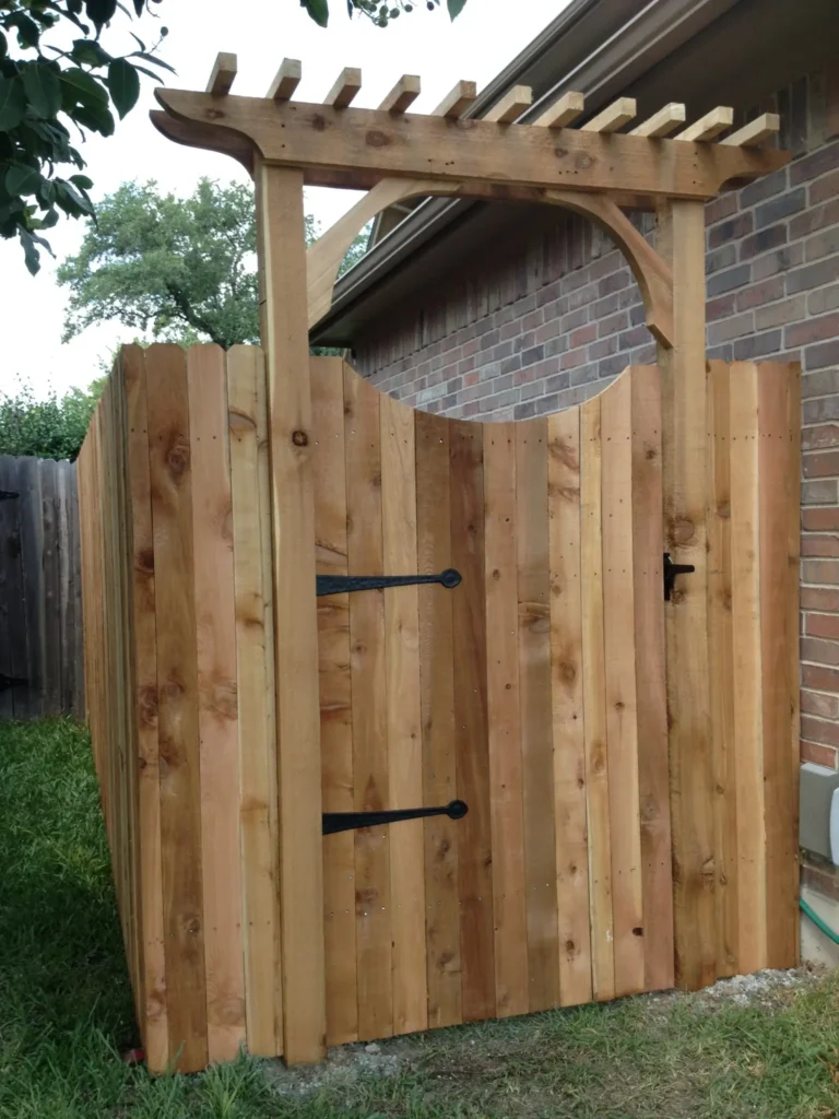 Close-up of cedar fence craftsmanship by B.C. Fence Austin