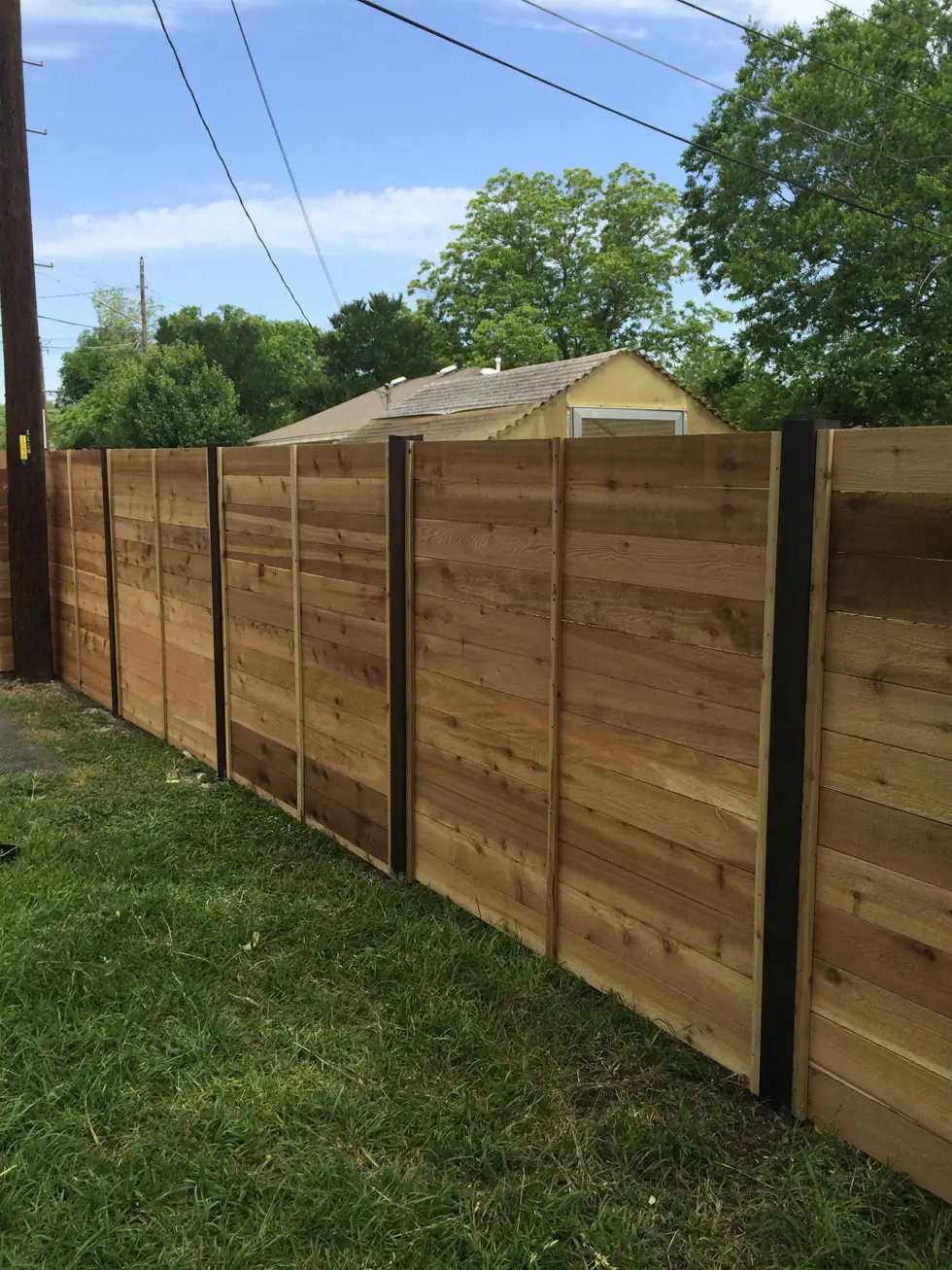Cedar wood privacy fence built by B.C. Fence Austin in the Austin area