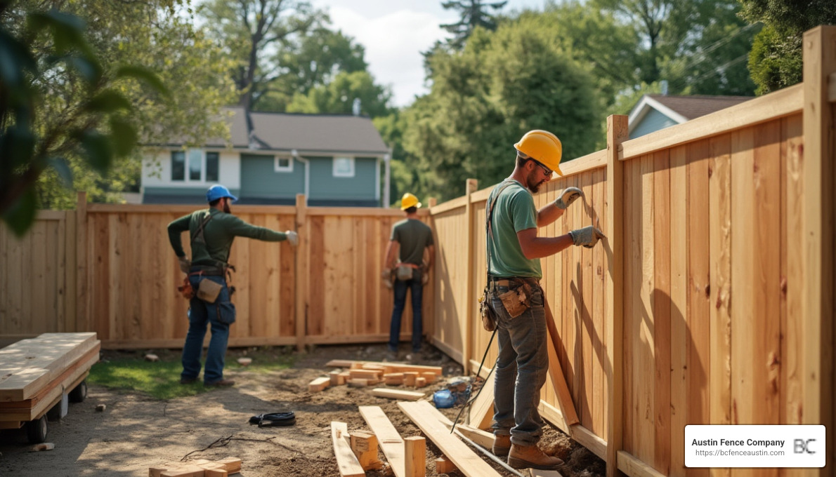 Timber fence installation - cheapest types of fences