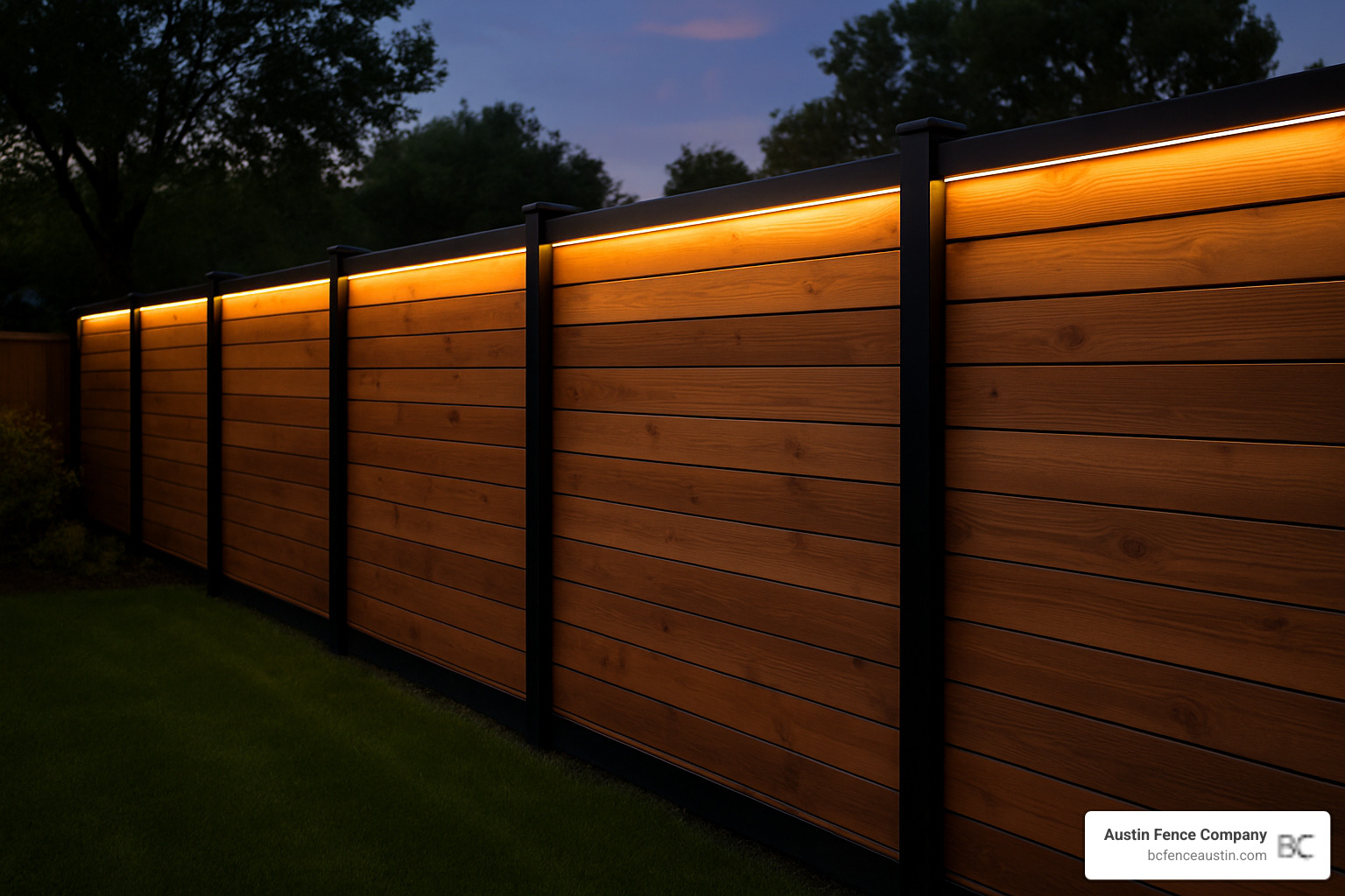 integrated lighting in wood and metal fence - fence with wood and metal integrated lighting in wood and metal fence - fence with wood and metal
