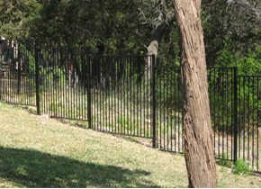 Iron fence installation