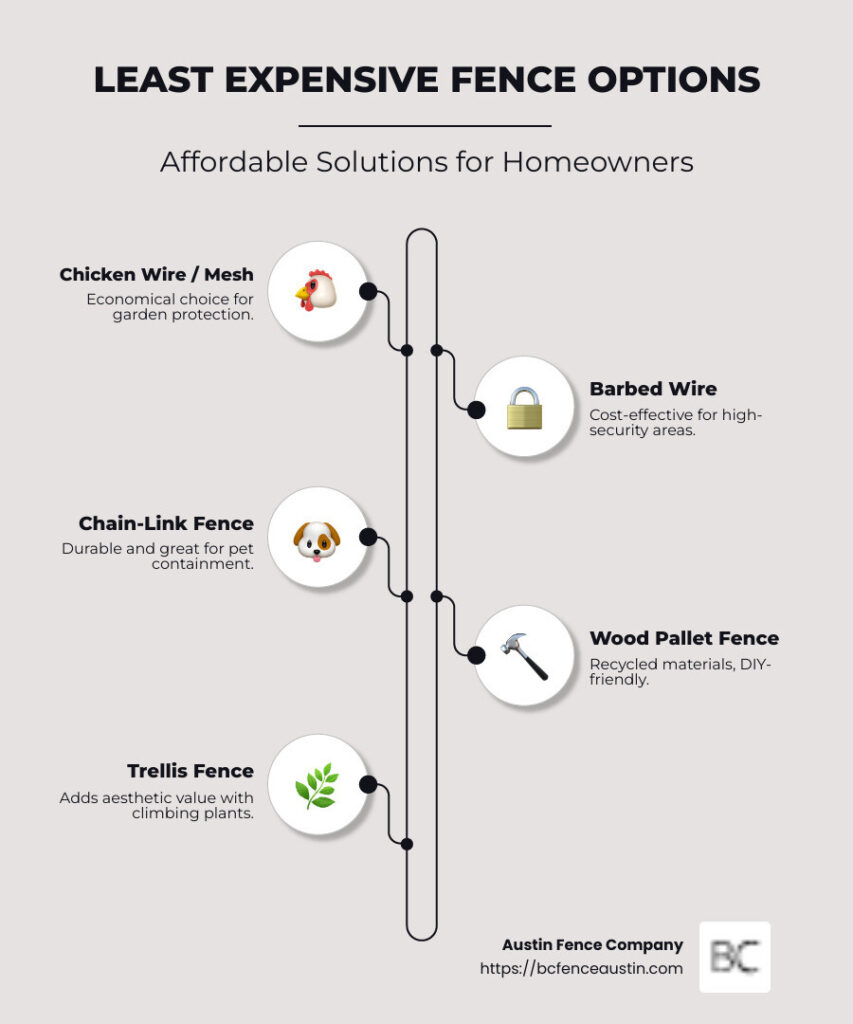 7 Least Expensive Fence Options Compared for Affordability