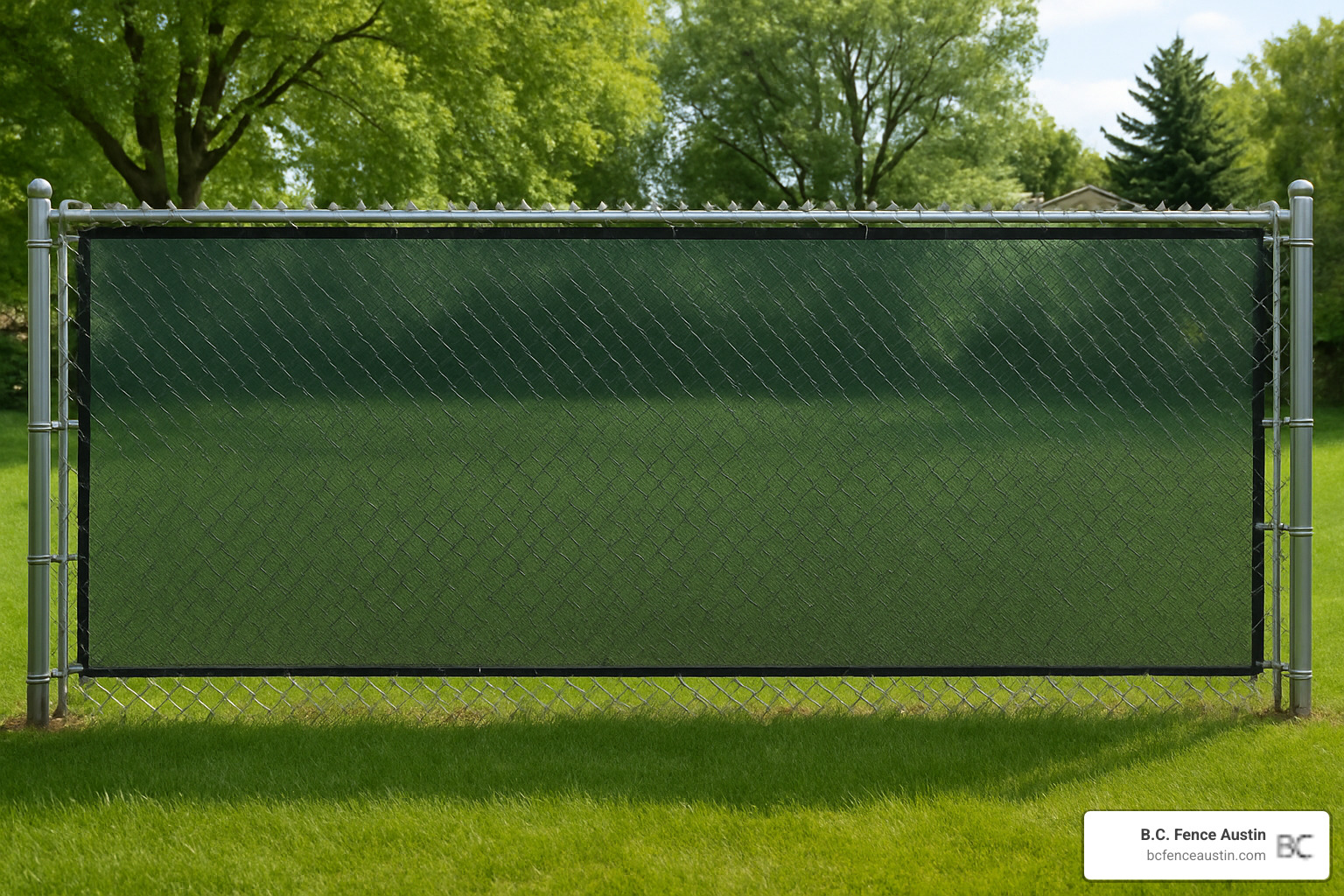 mesh privacy screen attached to chain link fence - most affordable privacy fence options